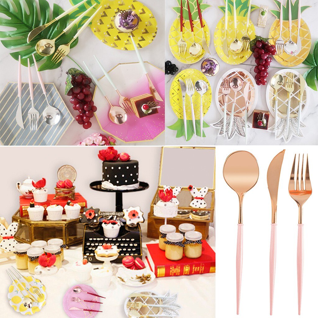 Party Plastic Bestek Set Knieves Vorken Lepels Wegwerp Plastic Servies # C