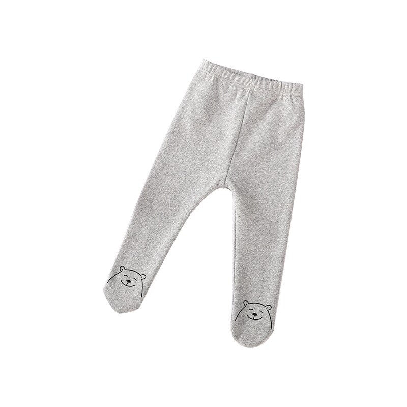 Appena nato Del bambino Vestiti Del Ragazzo Delle Ragazze Pantaloni di Cotone Bianco dell'orso Del Fumetto Pantaloni Della Stampa di Modo di Autunno della Molla infantile Sveglio Gonne E Pantaloni Confortevole