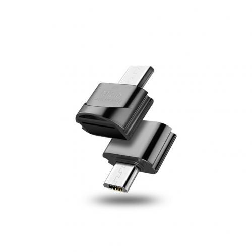 Kortlæser usb 3.0 sd/ micro sd tf otg smart hukommelseskortlæser type c usb-c adapter til huawei samsung xiaomi pc macbook: Sort mikro-usb