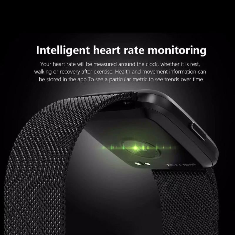 Großen Bildschirm Clever Uhr IP67 Wasserdichte 1,3 Zoll Gesundheit Überwachung Android IOS Clever Band mit Edelstahl Armbinde Y7