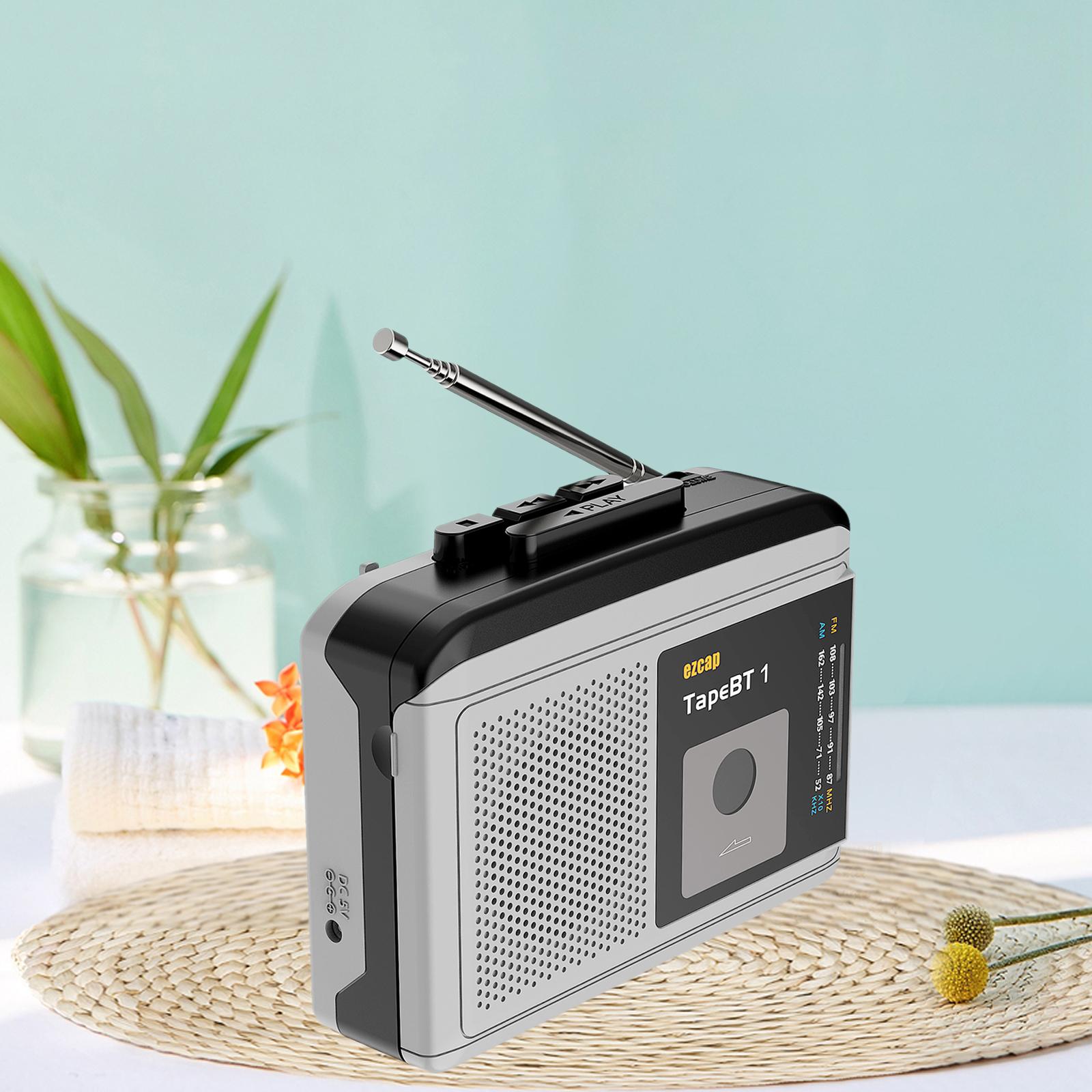 Cassette Player Built-In Speaker Earphone Music Tape Player AM/FM Radio