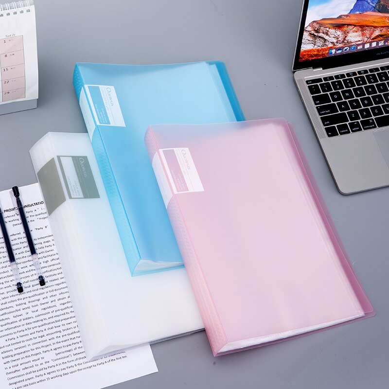 Deli 72458Series Information Booklet A4 Multi-layer Insert Folders Folders Papers Stationery Student Office Transparent Bag