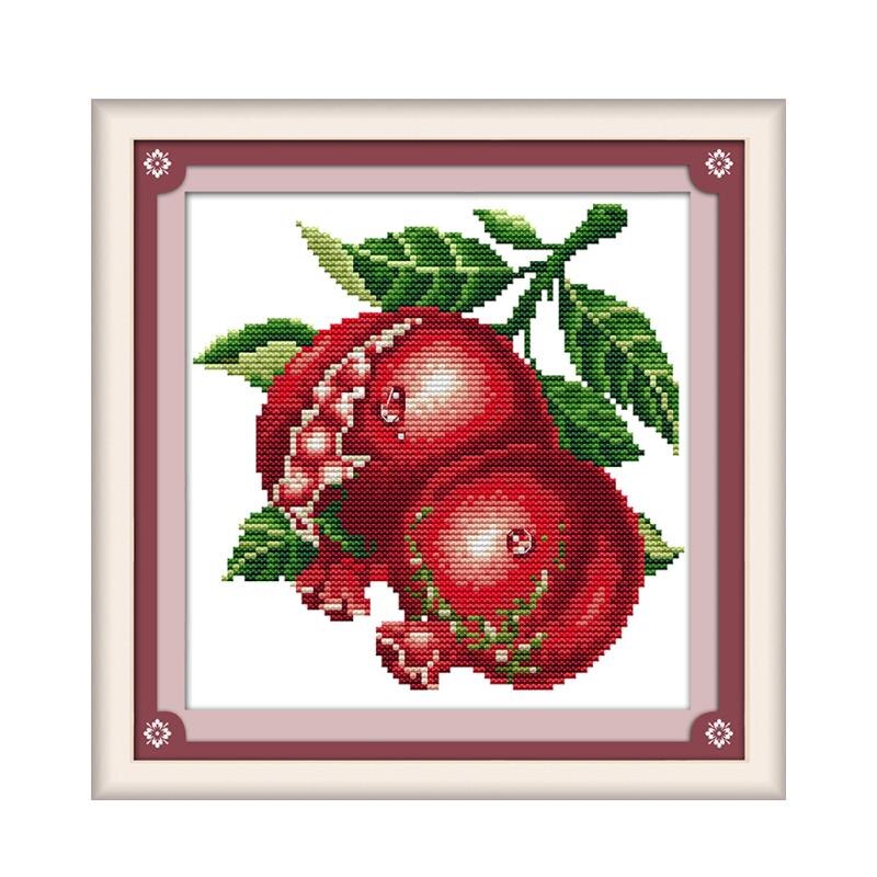 Water sinaasappels druif fruit kruissteek kit fruit nog count print DMC kleur 14ct 11ct borduurwerk DIY handgemaakte handwerken