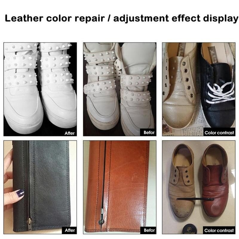 50m Advanced Leather Repair Gel Leather Dyeing Agent Color Repair Paste Refurbished Clothes Shoes Complementary Paint Sofa I3B7