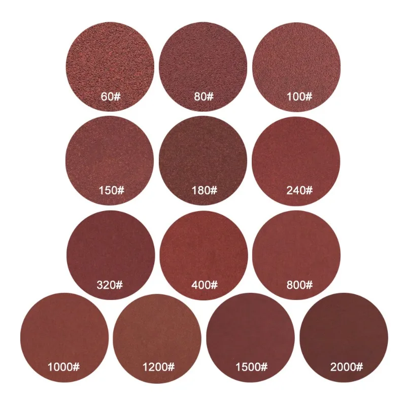 10/30 Stuks 1 Inch 25Mm Flocking Polijsten Schuurpapier Zelfklevend Rood Zand Schijf Geborsteld Vel Terug Fluwelen Schuurpapier