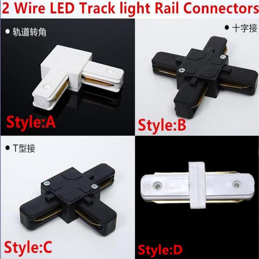 2 wireTrack licht rail connectors, track fitting, led track rail connector, track connectors, Rechte Connectors, aluminium 7 Stks/partij