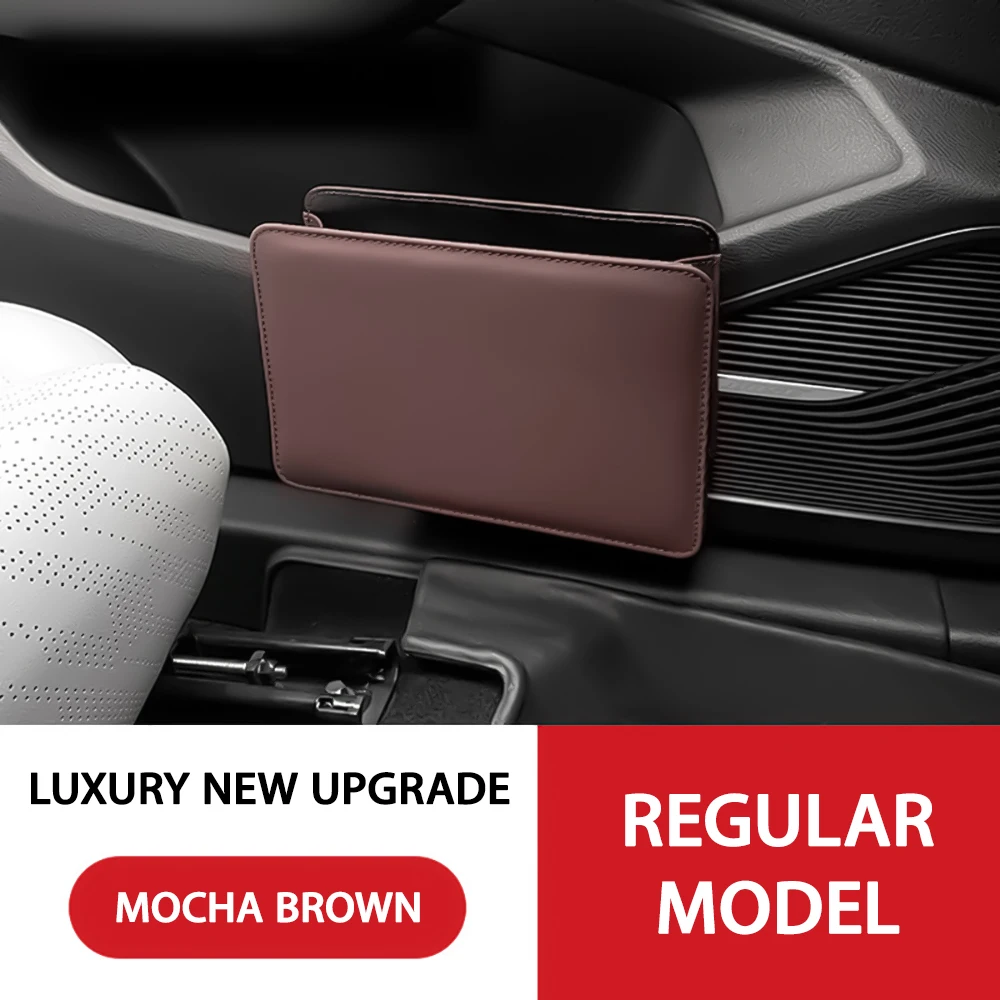 Scatola portaoggetti multifunzionale per porta auto pieghevole per cestino per auto, scatola portaoggetti in pelle appesa sul retrò del sedile, accessori interni per automobili: Arancione