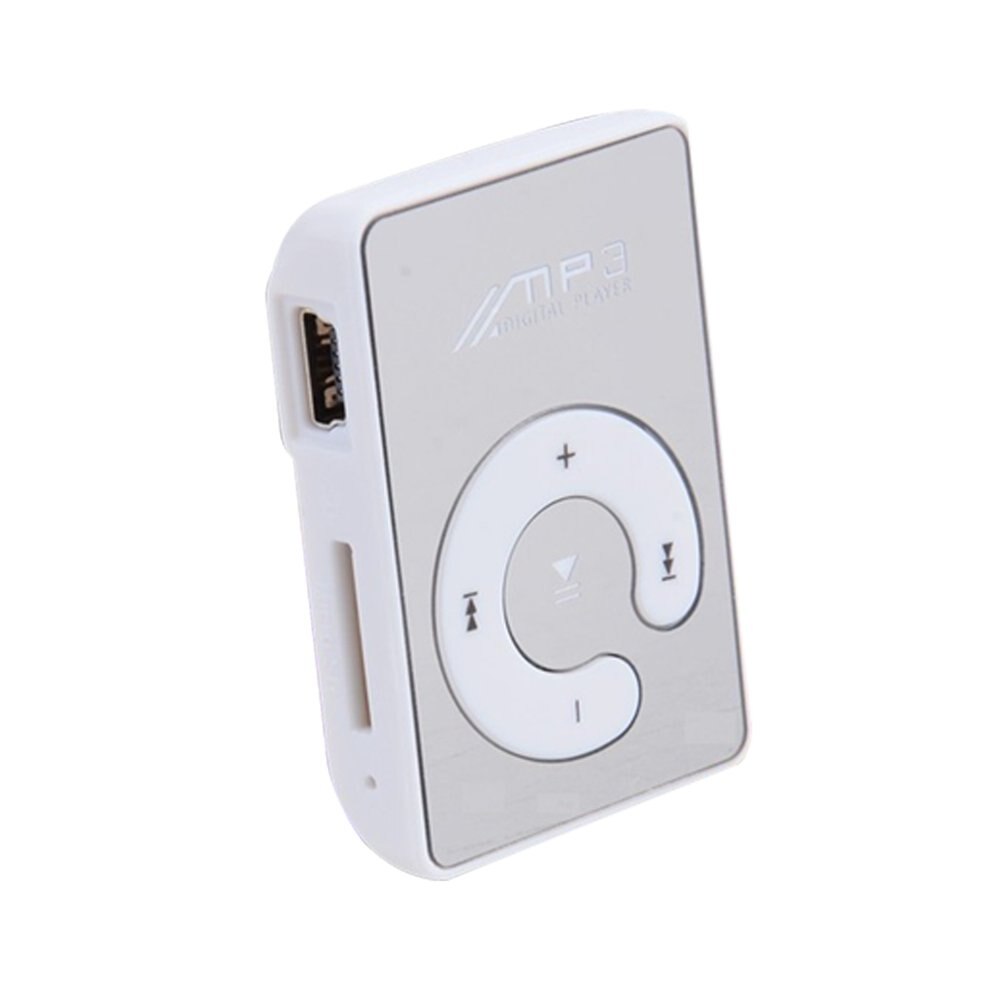 Portable Mini Clip USB MP3 Player Music Media Support Micro SD TF Card Hifi MP3 for Outdoor Sports: White
