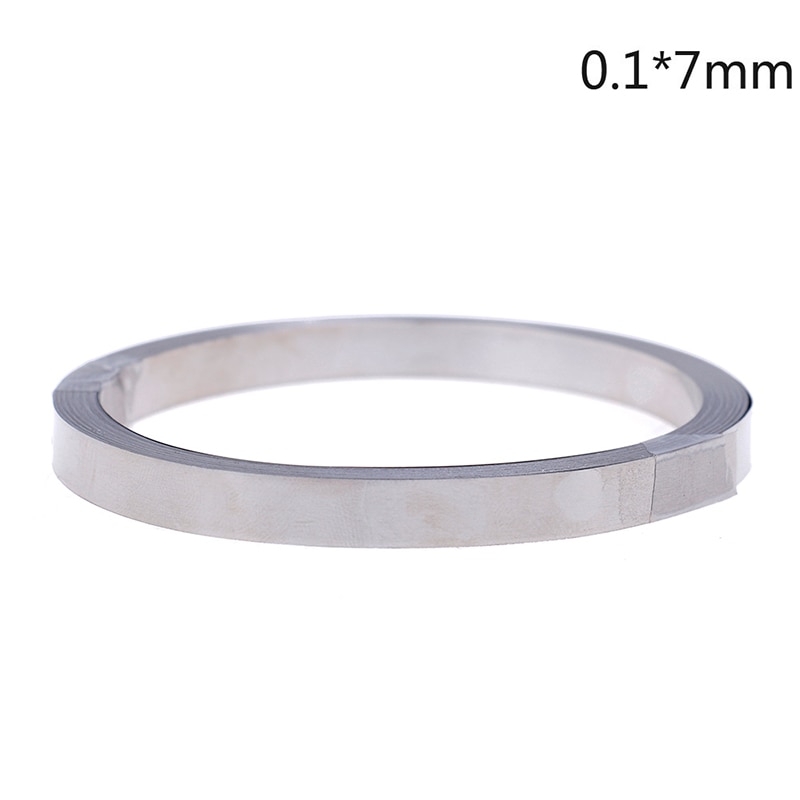 1pc 10m Pure Ni Plate Nickel Strip Tape For Li 18650 Battery Spot Welding 0.1mm*7mm