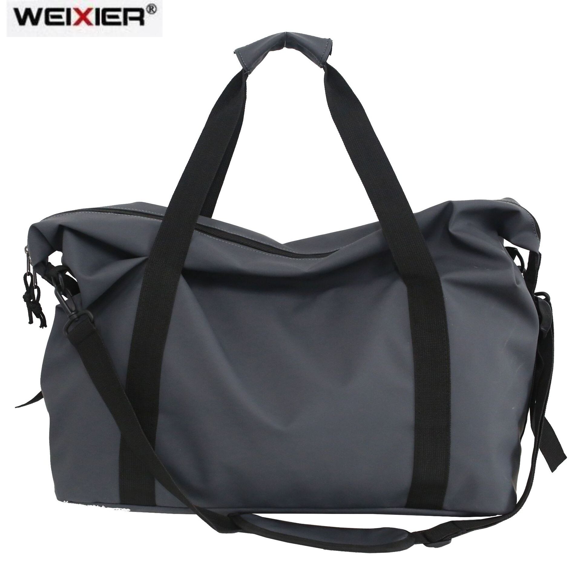 Koreaanse Ins Mannen En Vrouwen Grote Capaciteit Schoudertas Eenvoudige Uitje Bagage Tas Sport Gym bag Plunjezak Reistas: Gray