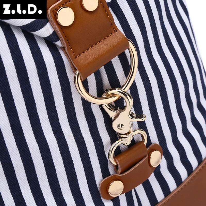 Zld factory direct original herren gestreifte canvas reisetasche gepäckstück große kapazität handtasche reisetasche
