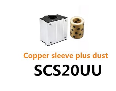 1pc SC20UU SCS20UU Linear motion ball bearings cnc parts slide block bushing for 20mm linear shaft guide rail CNC parts: White