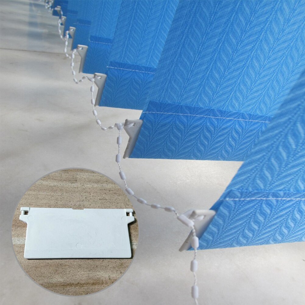 10pcs Home Repair Clips Weights Window Slat Hanger White Bottom Chain Link Curtain Accessories Vertical Blind Spares Parts