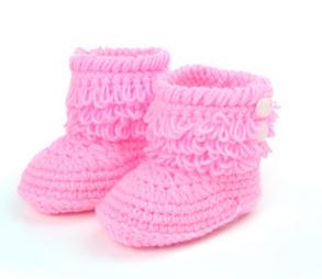 Babysko ny strik baby blød bund småbørnssko høj hjælp høj dåse støvler baby baby sko og sokker 11cm: Lavendel