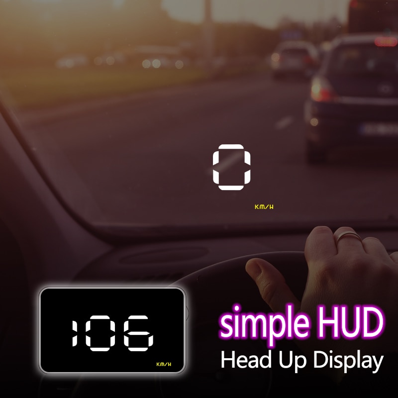 A1000 Car HUD OBD II Head Up Display Overspeed Warning System Projector Windshield Auto Electronic Voltage Alarm Car Styling