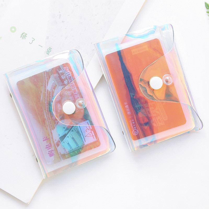 Transparent Credit Card Holder Women Card Case Organizer Wallet Clear Pvc Passport Cards Cover 20/36Bits Card Bag