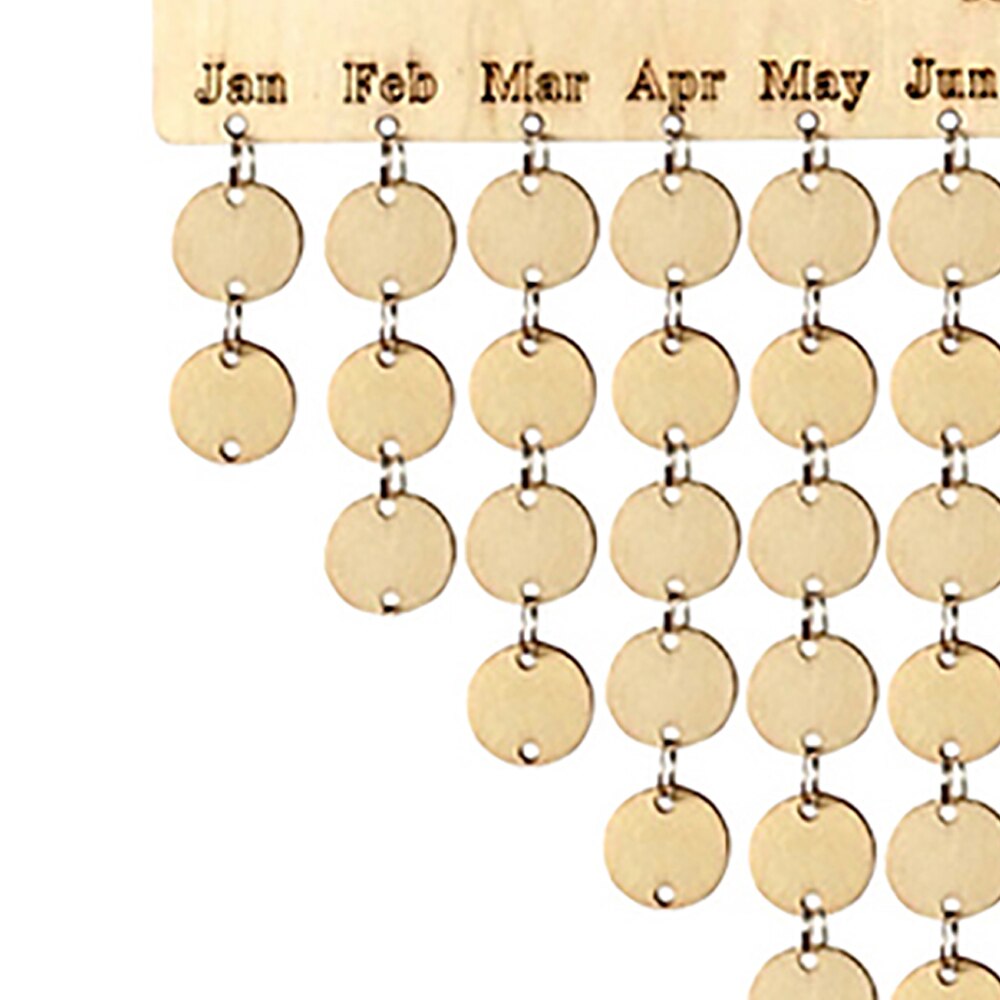 Geburtstag Erinnerung Bord Birke Kalender Plakette Zeichen Familie Freunde Holz DIY Calend Kalender Holz