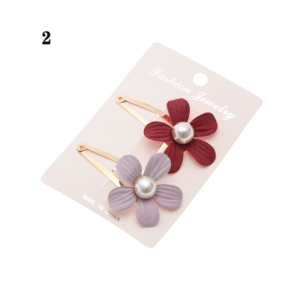 2 stuks kindermeisjes parelbloem haarspeld meisjes kinderhaarspeld accessoires haarspeld haarspeld hoofdtooi hoofddeksels voor kinderen: 2