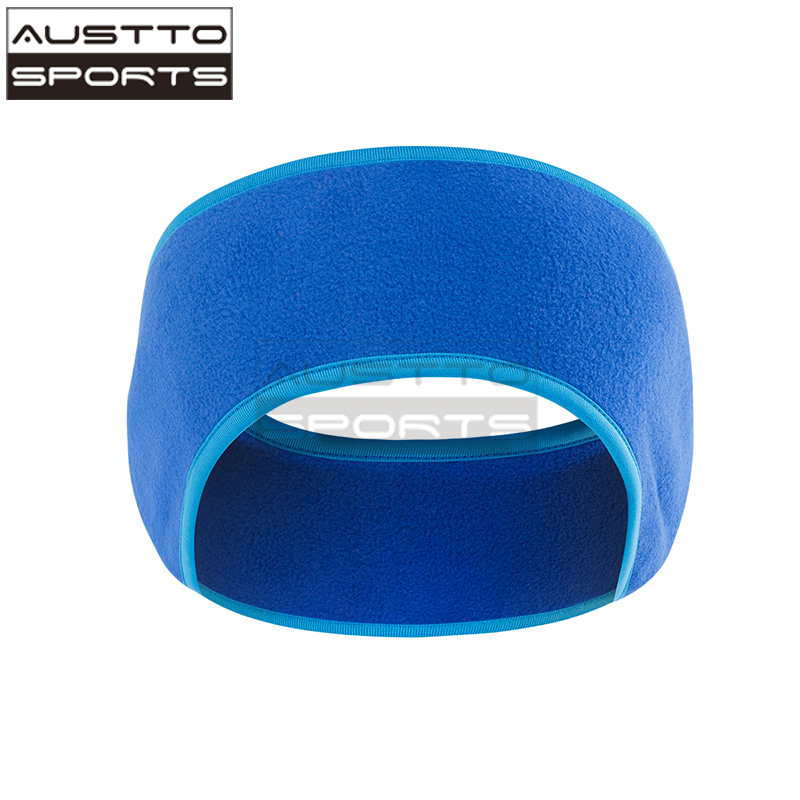 Austto Winter Fleece Ear Muffs Warmers Headband Therma Ear Band for Men & Women for Running Skiing Workout Sports: Blue
