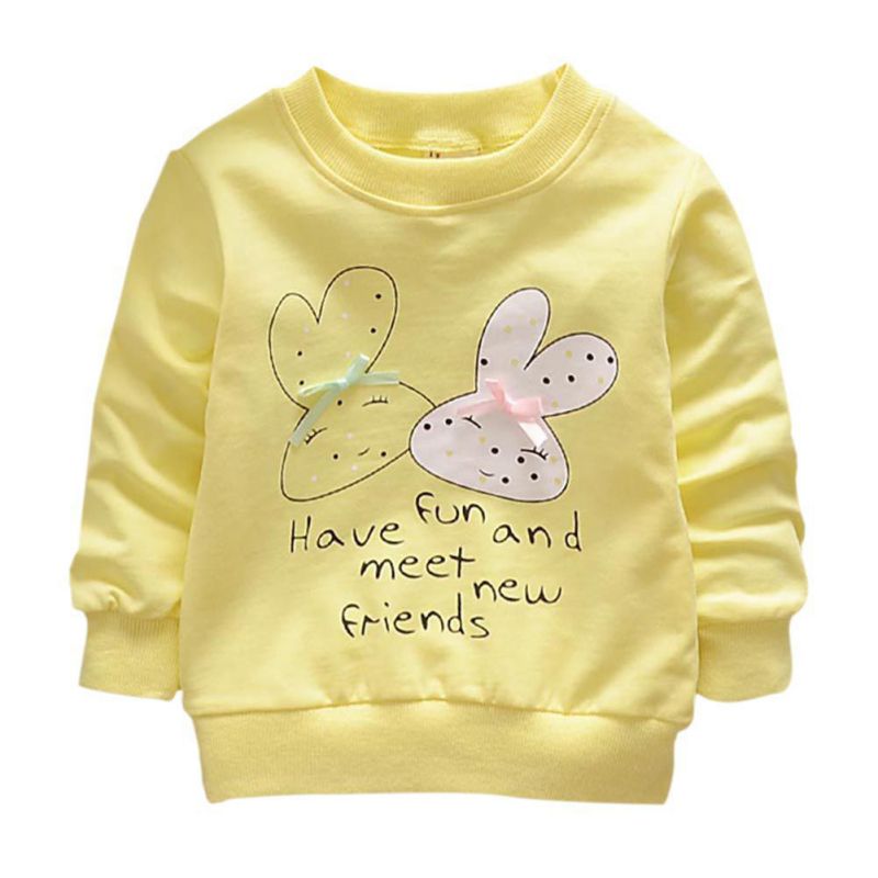 Herbst Winter Neugeborenen Casual Pullover Baby Jungen Mädchen Cartoon Pullover Kinder Langarm Weichen Baby Mädchen Kleidung: Gelb / L