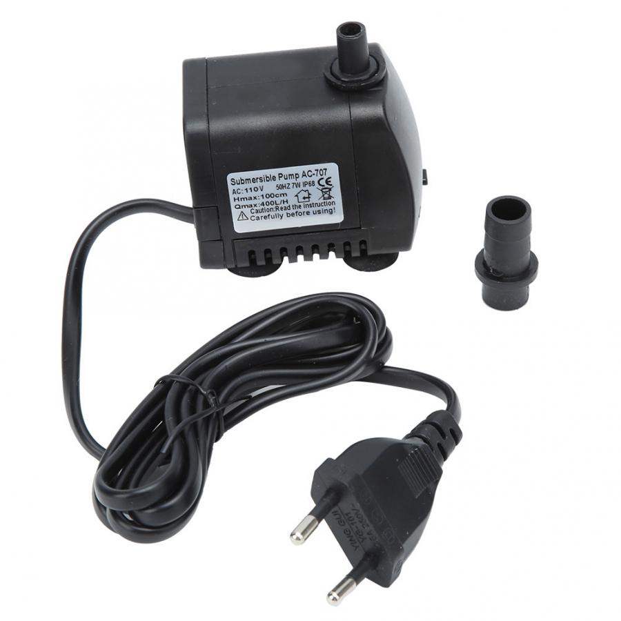 10W Aquarium Submersible Water Pump Fish Fountain Miniascape High Temperature Resistance Micro Mute Rotor Water Pumps: EU Plug