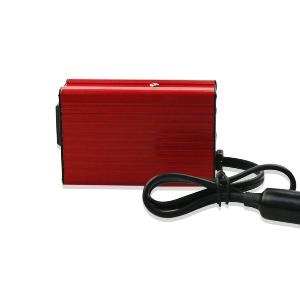 150W Vehicle Inverter Red 12V with Fan Charger Inverter Power Supply Dual USB Power Converter