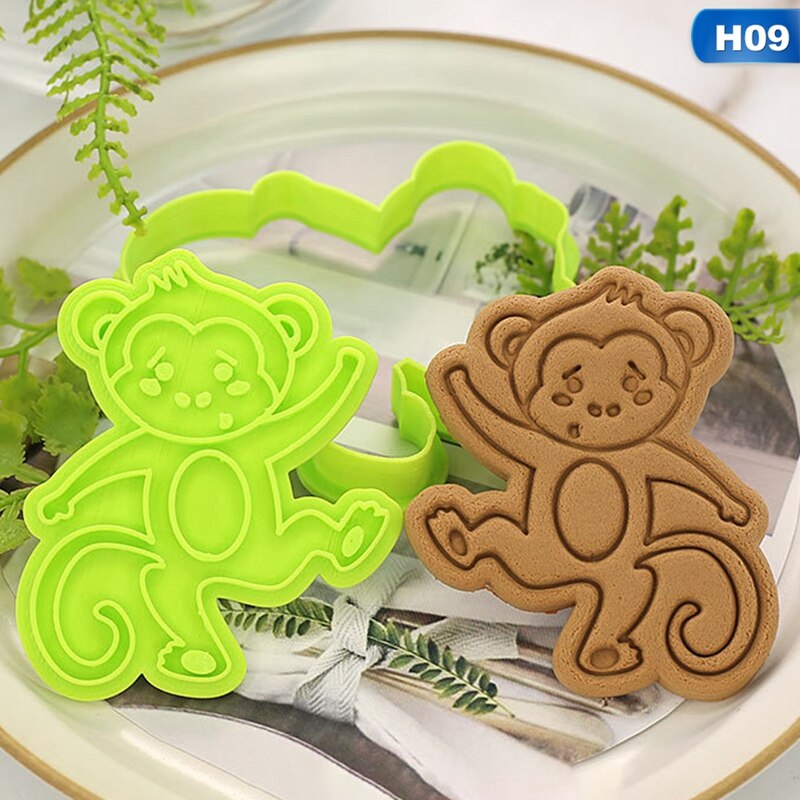 1 stuk diy bakvorm ster hart leeuw vorm 3d koekjesvormpjes cakevormen dieren cartoon suikercraft decoratie keukengereedschap: H09