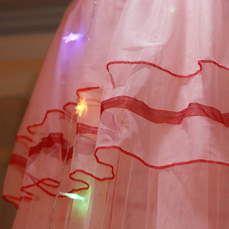 Polyester mesh hängd kupol myggnät säng baldakin prinsessa dekor passar spjälsäng sommartillbehör