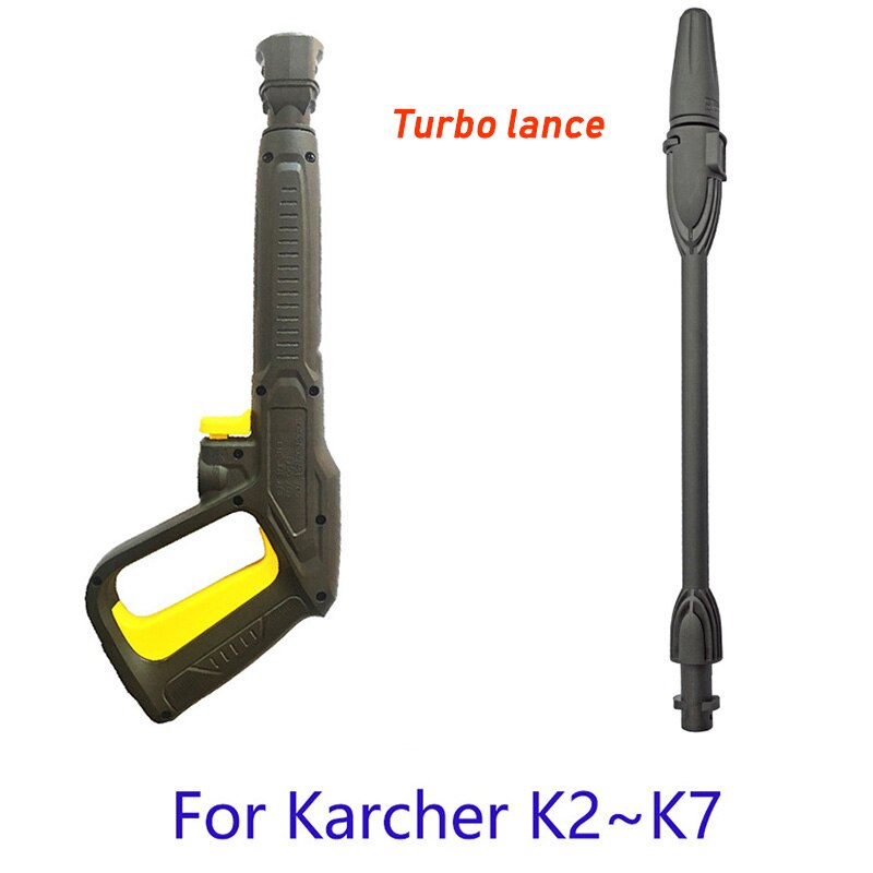 High Pressure Power Washer for Karcher K2~K7 Car Accessories Spray Nozzle Lance Turbo Fan Jet Rod 6M 10M Hose for Car Cleaning: Red