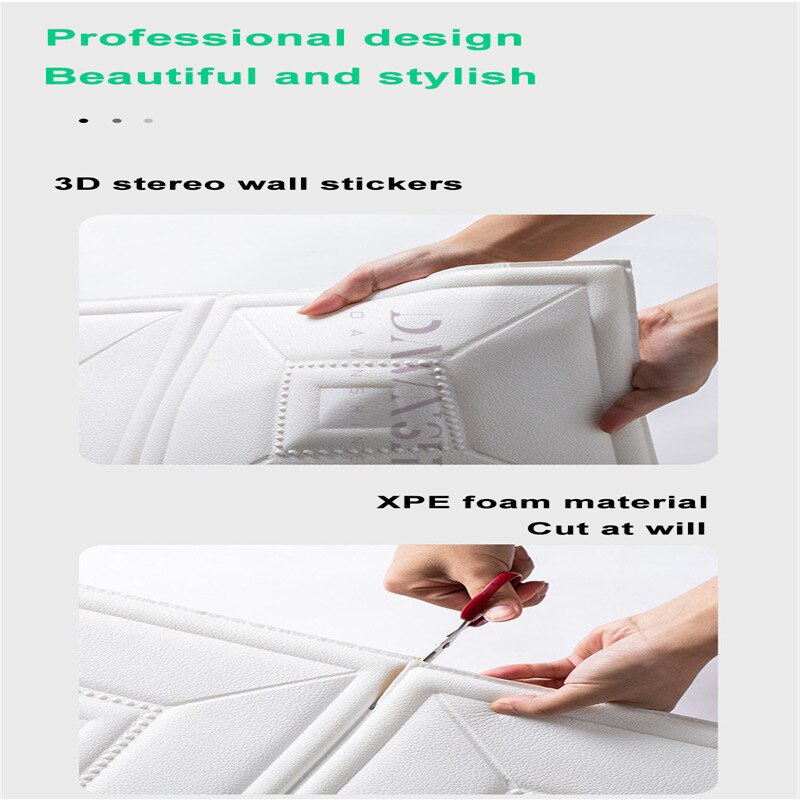 1PCs 70x70 Cm Square Pattern PE Foam Wallpaper 3D Self-Adhesive Anti-Collision Wall Paper For Kids Room Wall Sticker