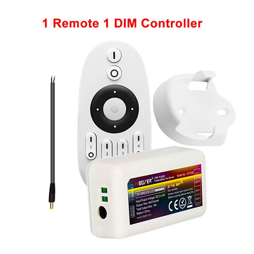 MiBoxer Milight Dimmer 4-Zone RF CCT Remote With Handle 2.4GHZ Gateway WL-Box1 Wifi Controller For 2835 5050 LED Strip Light: 1Remote 1Controller