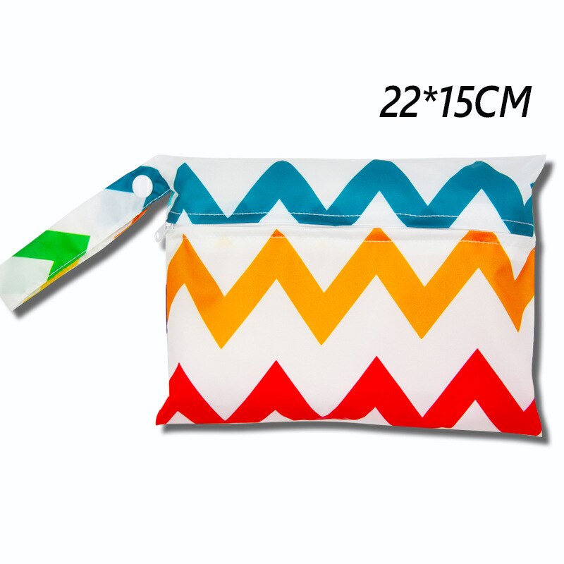 Baby Windel Tasche Gedruckt Wasserdicht Nass Trockenen Windel Reißverschluss Handtasche Kinderwagen Tragen Pack Reise Lagerung Ich bin Freien Tasche Kinderwagen teile: T12