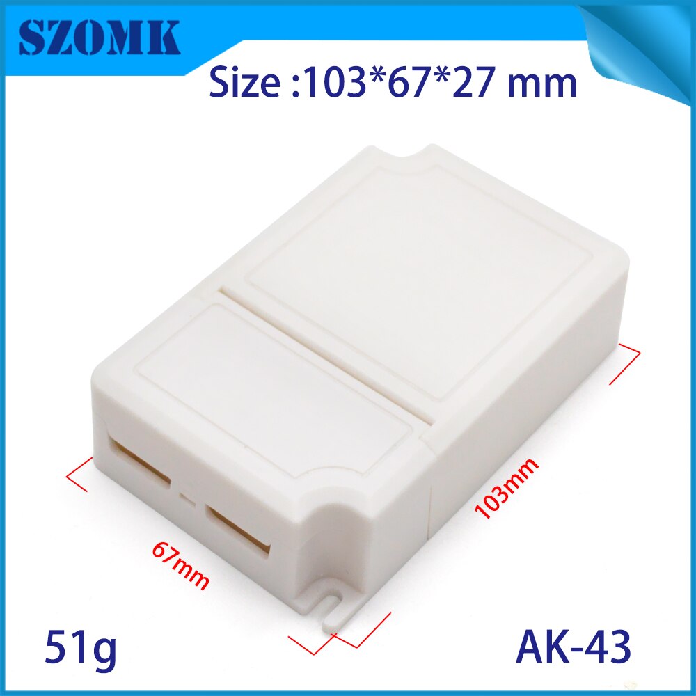 1pcs white color plastic LED supplying controller enclosure flame-retardant electronic junction box 73*37*24