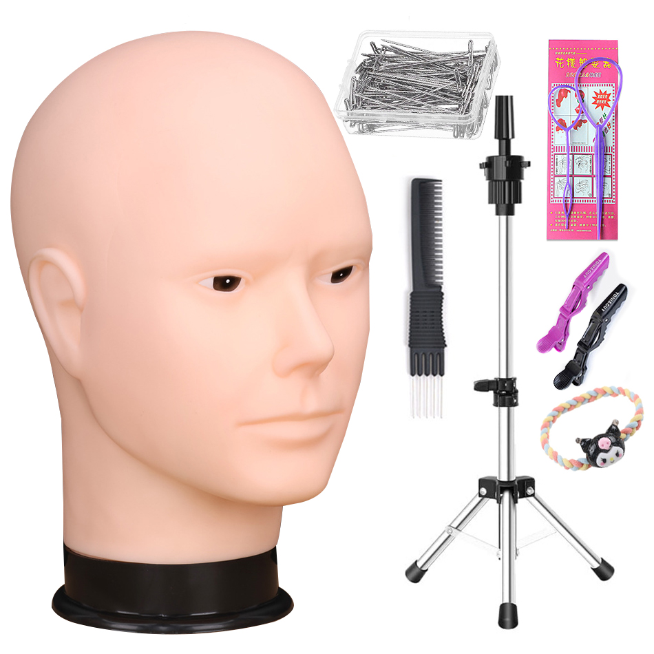 Mannequin Head With T-pin Wig Cap Tripod For Women Making Wig Hat Glasses Mask Display Cosmetology Manikin Head Makeup Practice: Other