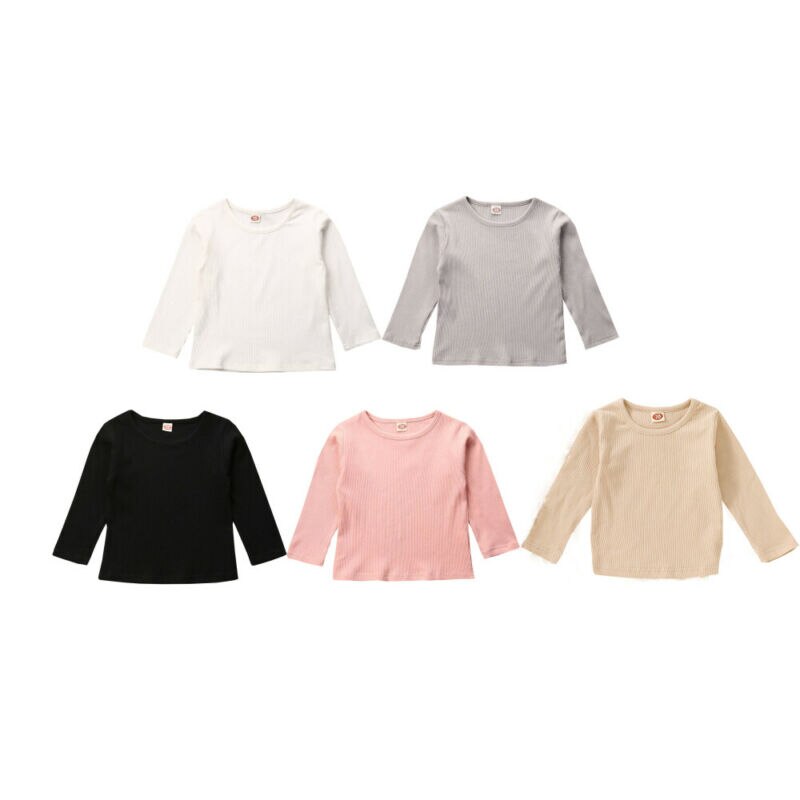 Märke höst vinter bebis tjejer pojkar tröja randig bomull söta barn toppar tjejer pojkar tröja