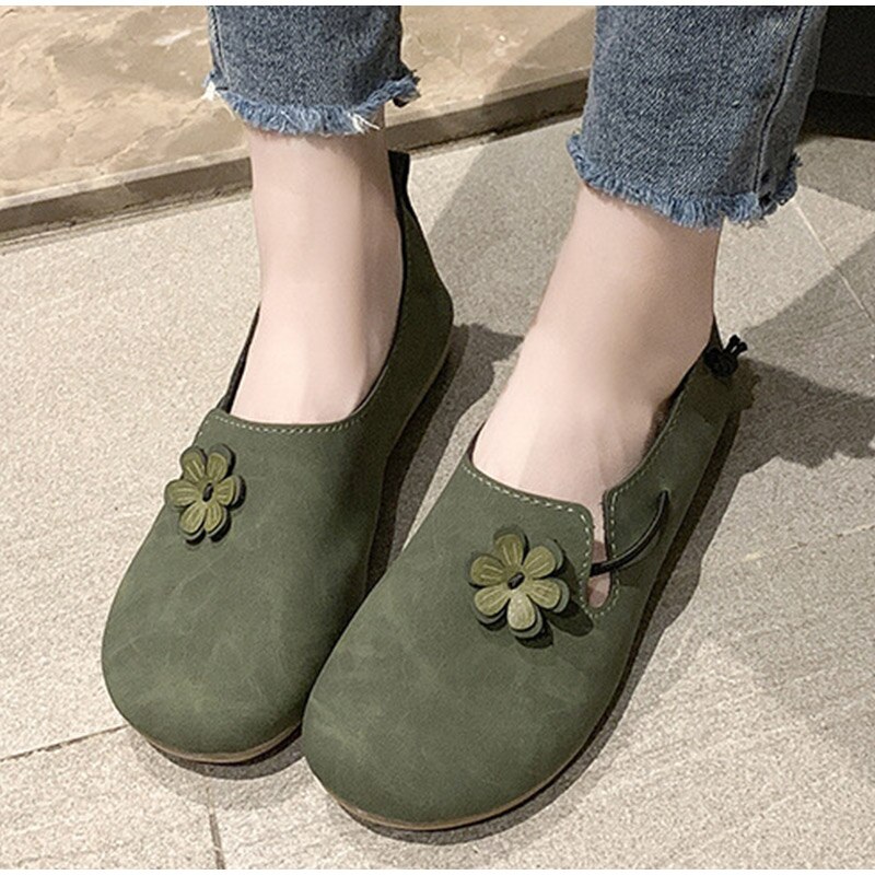 Kvinders efterårssko casual loafers rund tå mokkasiner slip on kvinde komfort platform kvindelige lejligheder dame sko
