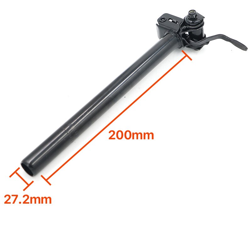 Jue Shuai Adjustable Electric Bike Reversible Seat Post Diameter 25.4 27.2mm Length 200 300 350mm Black Silver seatpost