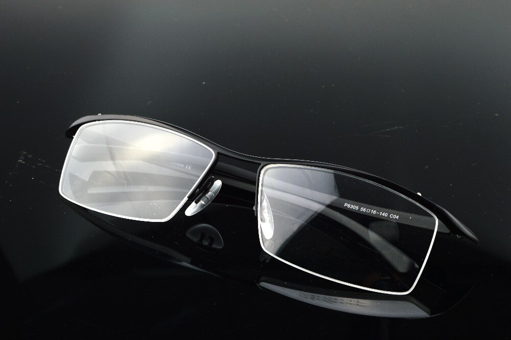 Luxe heren titanium zwarte halfrand merk leesbril  +1 +1.5 +2 +2.5 +3 +3.5 +4 +4.5 +5
