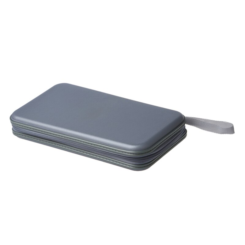 Housse de transport pour Album CD DVD, 80 disques, étui de rangement pour portefeuille, boîte rigide: SILVER