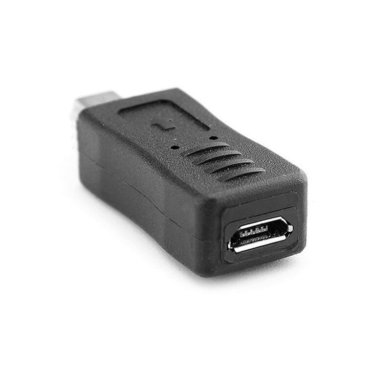 Black Micro USB Female to Mini USB Male Adapter Charger Converter Adaptor