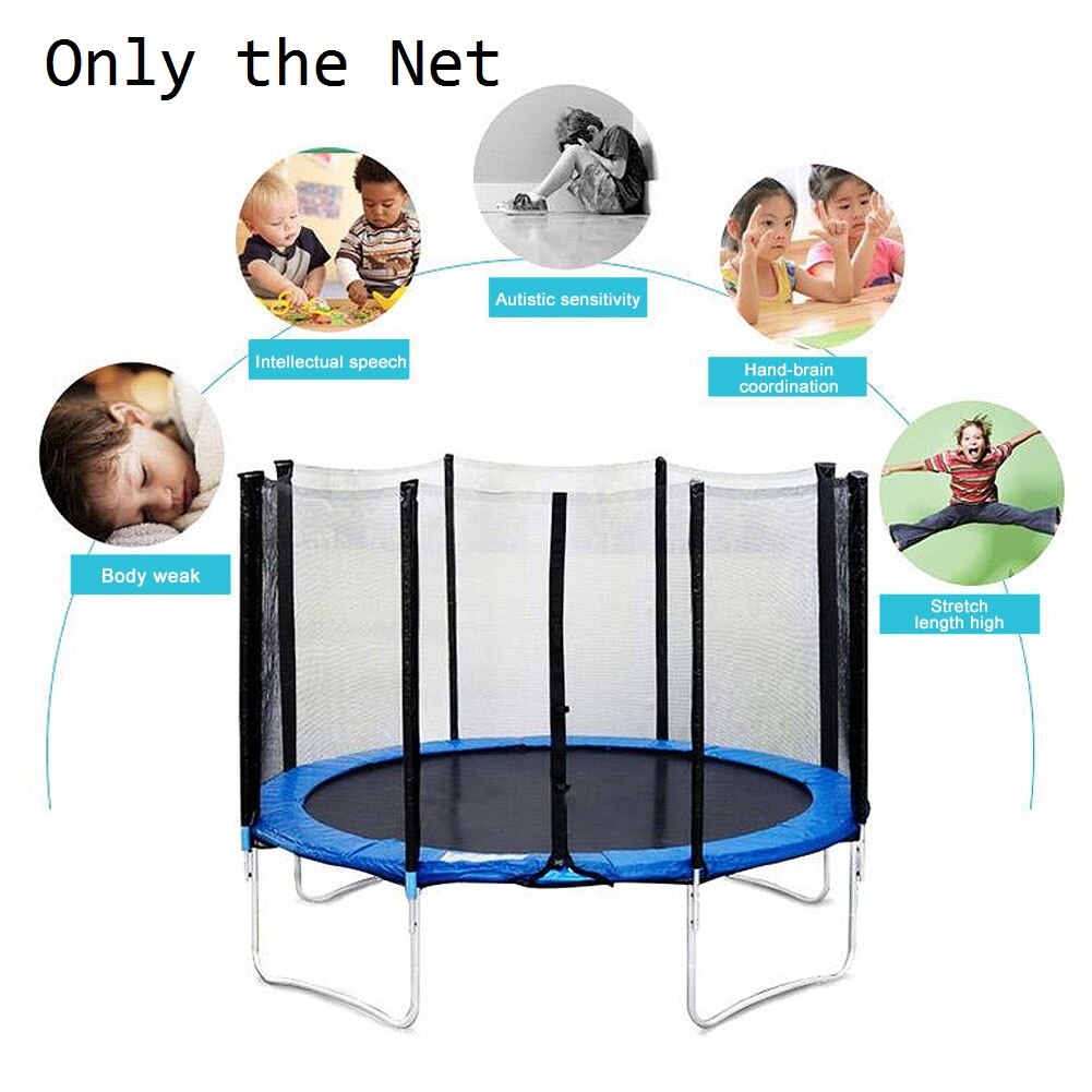 4-8ft utendørs trampoline beskyttelsesnett for barn barn anti-fall polyetylen trampoline hoppepute sikkerhetsnett beskyttelsesbeskyttelse