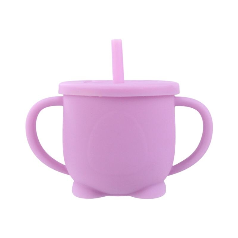 Baby sugerør flaske småbarn lære drikke silikon sippy cup drinkware baby mate kopp
