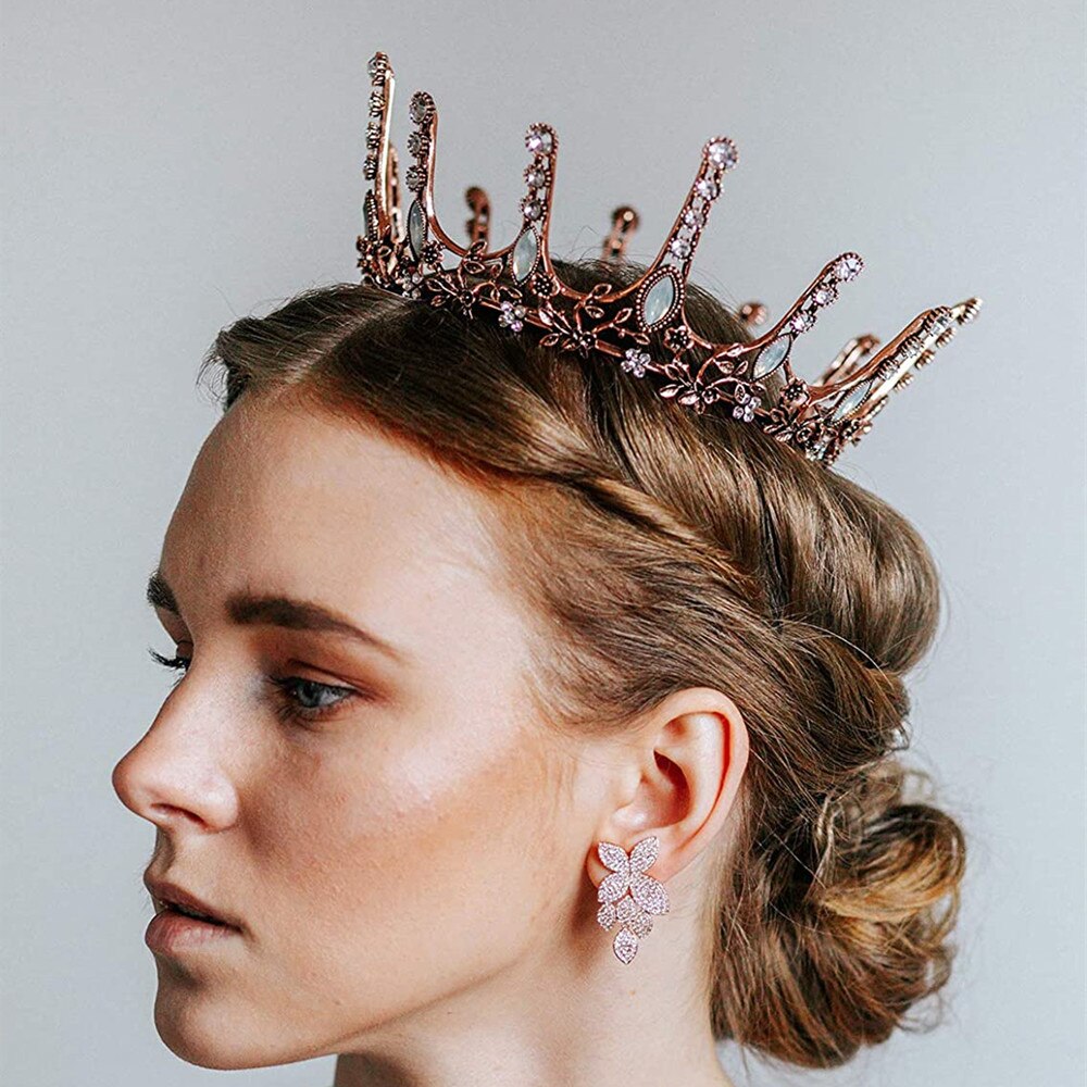 FORSEVEN Neue Vintage Barock Stirnbänder Kristall Tiaras Kronen Braut Noiva Kopfschmuck Braut Hochzeit Haar Schmuck für Frauen