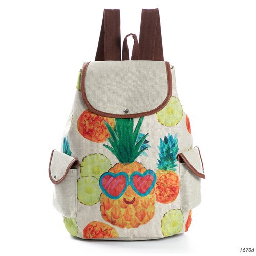 Mochila de lona con estampado Floral Retro Miyahouse para adolescentes, mochila escolar con de mariposa a rayas, mochila de viaje para niñas: four