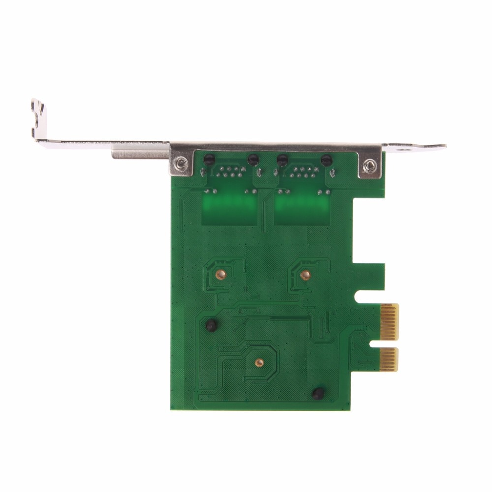 Dual-Poort Pci Express Pci-E X1 Gigabit Ethernet Netwerkkaart 10/100/1000Mbps Tarief Lan Adapter Au06 19