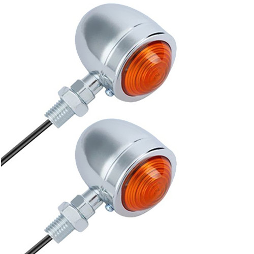 Punto Luce LED Con Lente Blu – Attacco M6 – Per Moto Cafe Racer – Posizione E Targa