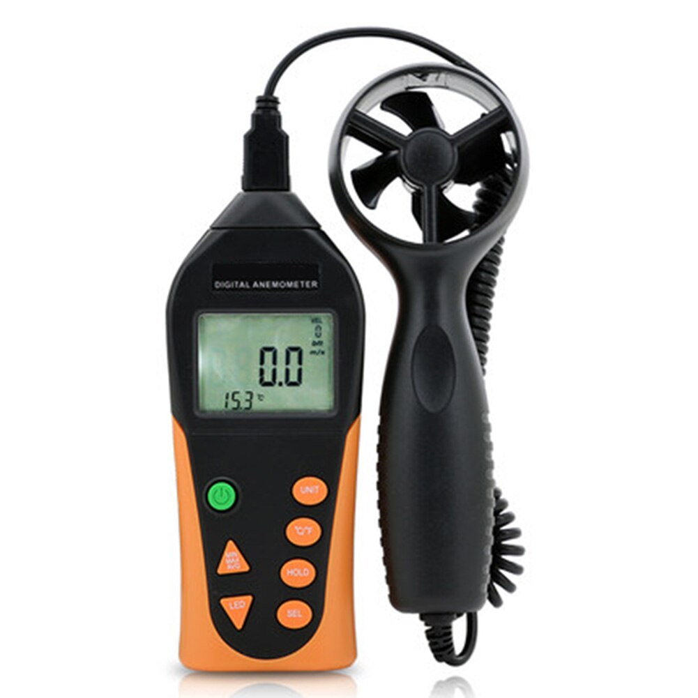 Digital Anemometer Airs Speed Sensor Measurement Wind Temperature Velocity Meter Anemometro Windmeter Instruments: Default Title