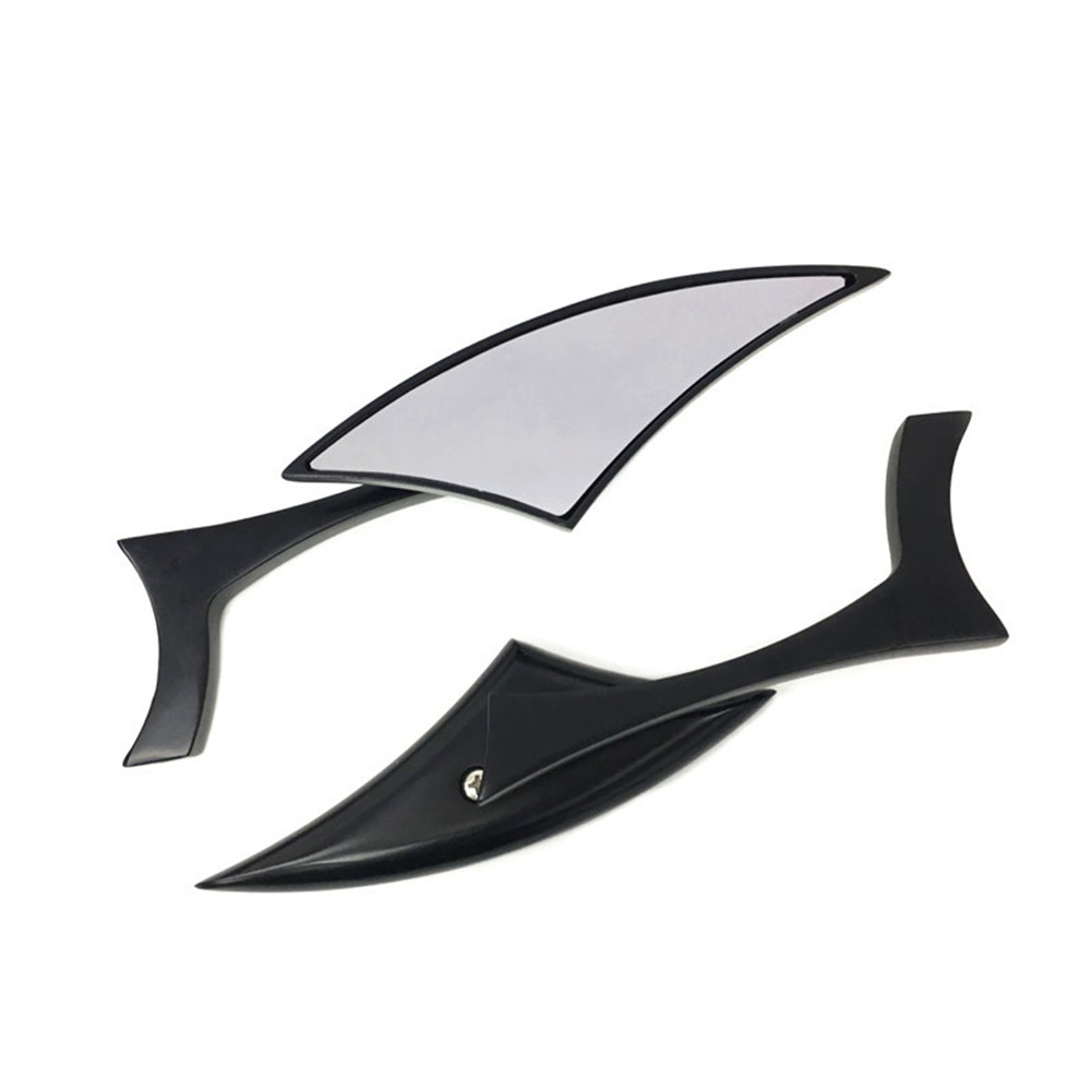2 Stuks Universele 8Mm 10Mm Zijspiegel Motorfiets Blad Achteruitkijkspiegels Straat Sport Fiets Chopper Scooter: Black