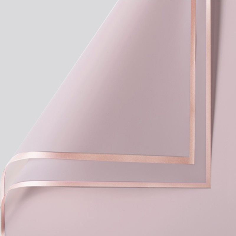 Gold Edge Flower Bouquet Wrapping Paper Korean Style Waterproof Floral Wrapping Packing for Wedding Birthday Florist Supply: M / Orange