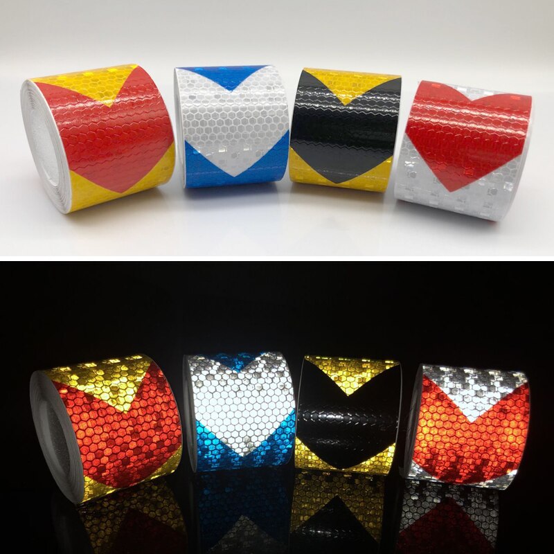 Auto Reflecterende Tape Sticker Auto Motoren Veiligheidswaarschuwing Tape Reflecterende Folie Auto Stickers